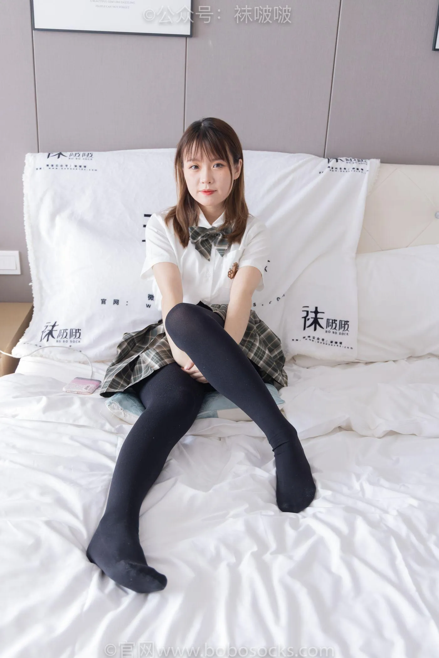[BoBoSocks袜啵啵]NO.056 朵朵-JK制服、皮鞋、厚黑丝 [135P]插图8